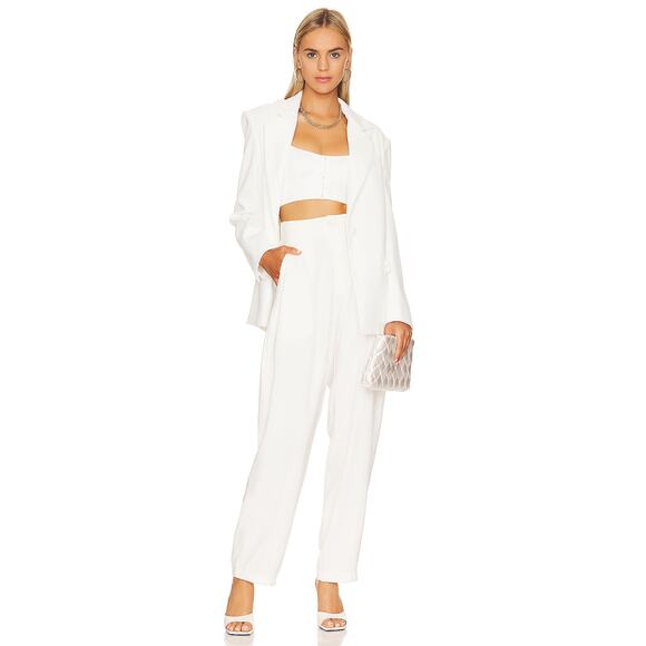 Lovers & Friends Troy Crop Top White Sleeveless Tank Corset‎ Bustier Sz S - Picture 2 of 12